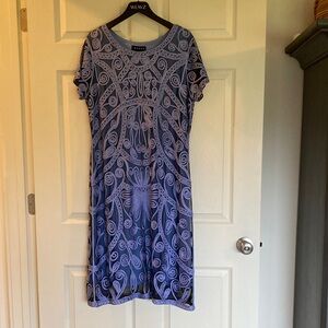 Weavz Intricate Blue Midi Dress szL Like new